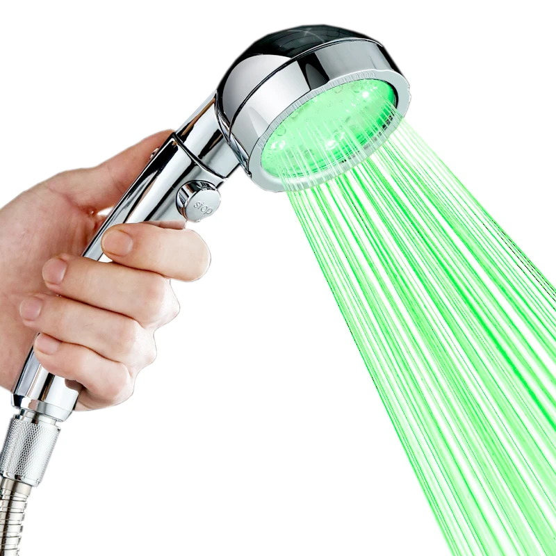 warna hijau led shower head mandi sprinkler kamar mandi produk 8008 a31 c