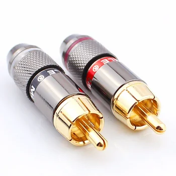 

4ps12pcs8pcs24PCS 24K gold plated copper zinc alloy monster banana plug connector audio connector power speaker plug connector