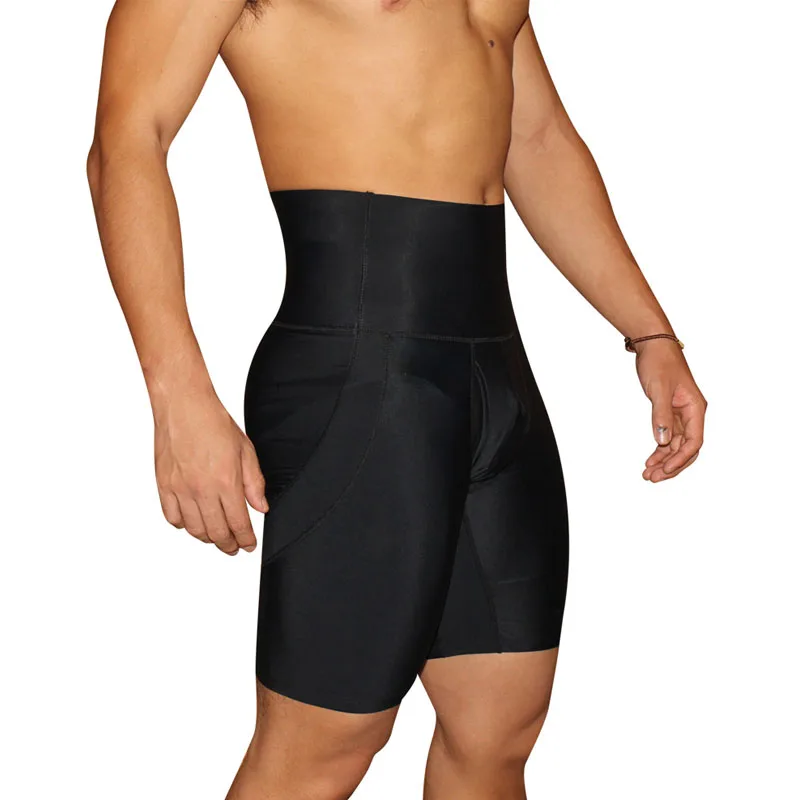 Mens Body Shaper Compression Shorts Waist Trainer Tummy Control