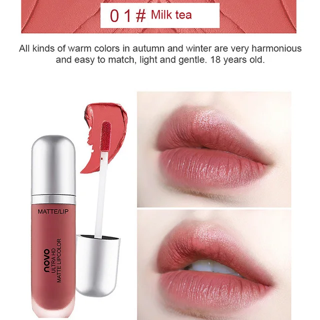 9 Colors NOVO Cream Velvet Lip Glaze Moisturizing Long Lasting Liquid  Lipstick Moisturizing Waterproof Matte TSLM1| | - AliExpress