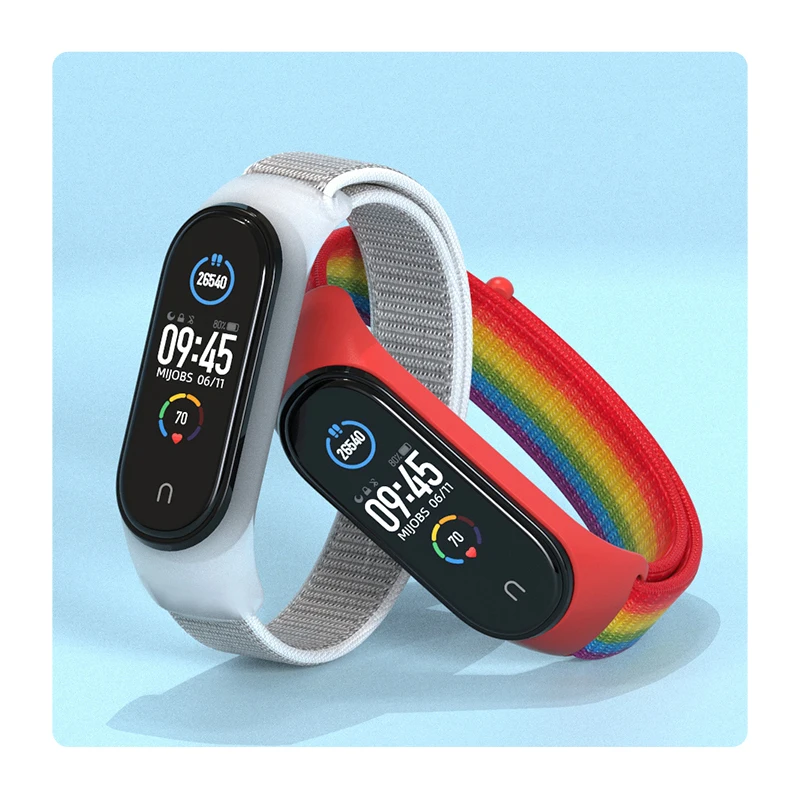 Nylon Strap For xiaomi mi band 6 Bracelet watchband pulsera correa Strap Miband Bracelet Wristband Sport loop Mi band 5 4 3