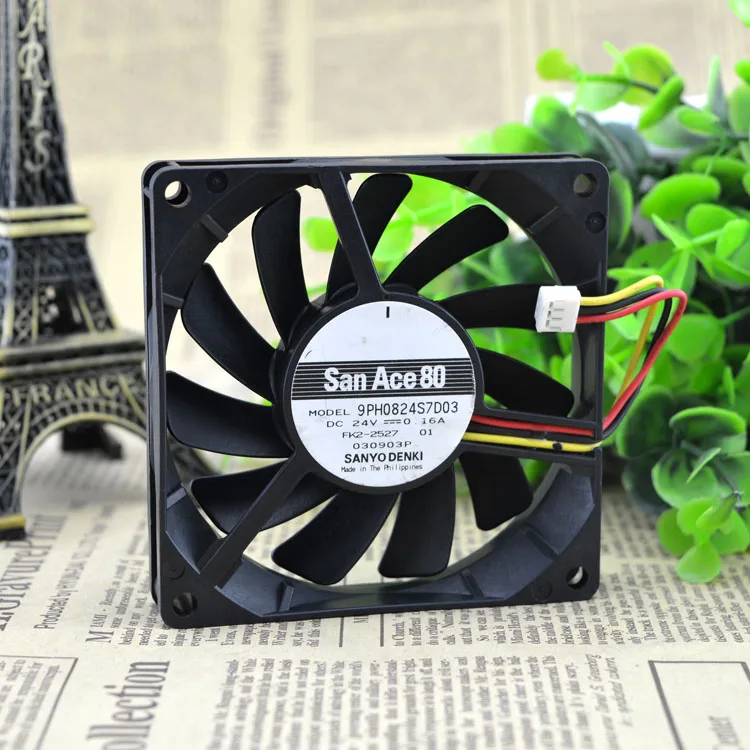 9PH0824S7D03 8015 8 см 24v 0.16A защиты электродвигателя Вентилятор охлаждения