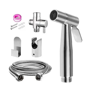 

Stainless Steel Toilet Hand Held Bidet Faucet Sprayer Bidet Set Sprayer Gun Toilet Spray for Bathroom Self Cleaning Shower Head