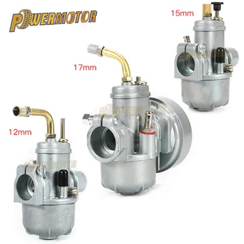 

12mm 15mm 17mm Motorcycle Carburetor Puch for Moped Bing Style Carb Stock Maxi Sport Luxe Newport Cobra Carburador Engines E50