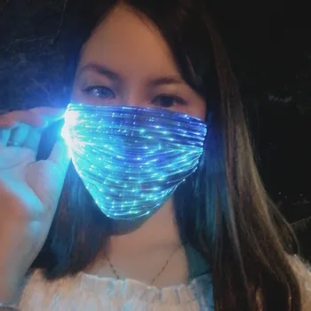 

7 Colors LED face covering For Rave Music party Chargable LED Mask for Christmas decoration with LED light flashing
