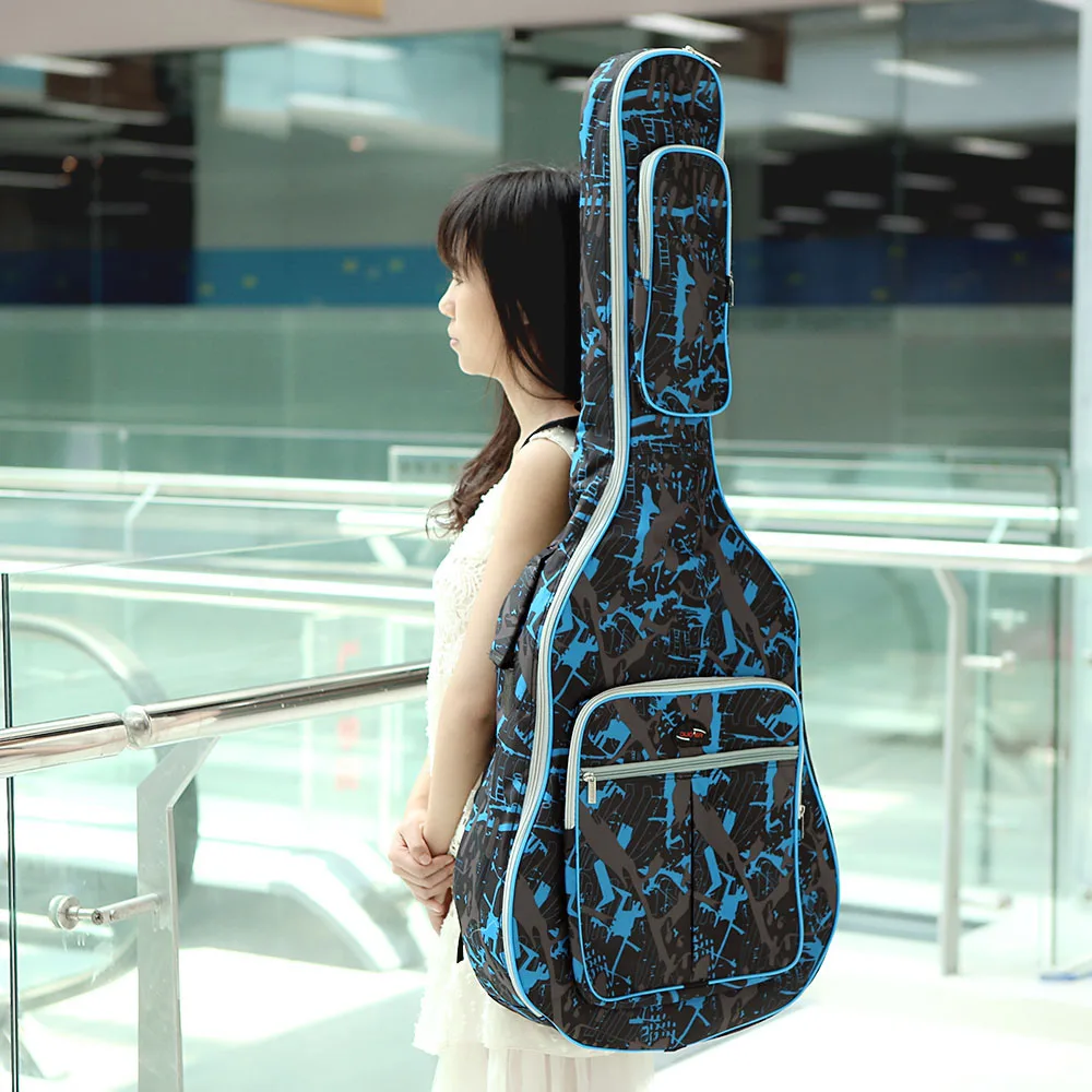 

600D Water-resistant Oxford Cloth Camouflage Double Stitched Padded Straps Gig Bag Guitar Carrying Case for Acoustic Classic