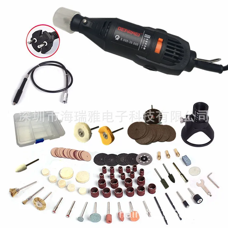 

Cross Border Best Seller-Mini Electric Mill Suit 5 File Speed Governing Grinding Machine Micro Engraving Pen Electric Drill Stra
