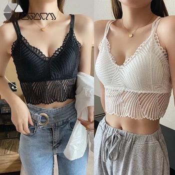 

Women Underwear Bra Summer Fashion Solid Lace Strap Wrapped Female Crop Tops Women Summer Chest Shirt Tube Top Ladies Brassiere