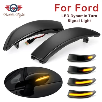 

2pc Flowing Turn Signal Light LED Side Wing Rearview Mirror Dynamic Indicator Blinker Repeater Light for Ford Fiesta B-Max 08-17