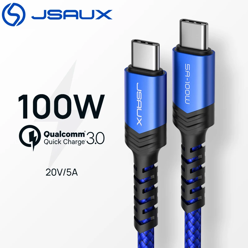 Jsaux PD100W кабель Переходник USB C на Type для передачи данных с функцией быстрой зарядки