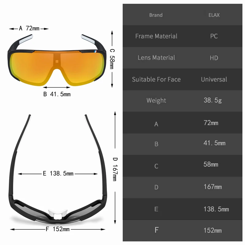 ELAX поляризованные и фотохромные очки для велоспорта, уличные велосипедные очки, спортивные солнцезащитные очки для мужчин и женщин, Mtb велосипедные очки