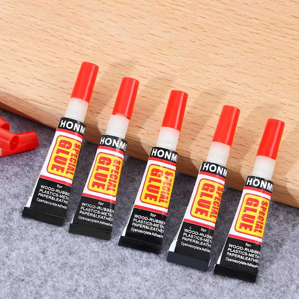 Pegamento líquido instantáneo para uñas, adhesivo de cianocrilato de vidrio, madera, Metal, tienda de papelería, Gel de uñas, 502, 10 Uds.