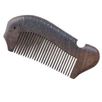 

Wooden Comb Carving Antistatic Massage Health Care Combs Hair Brush Combs