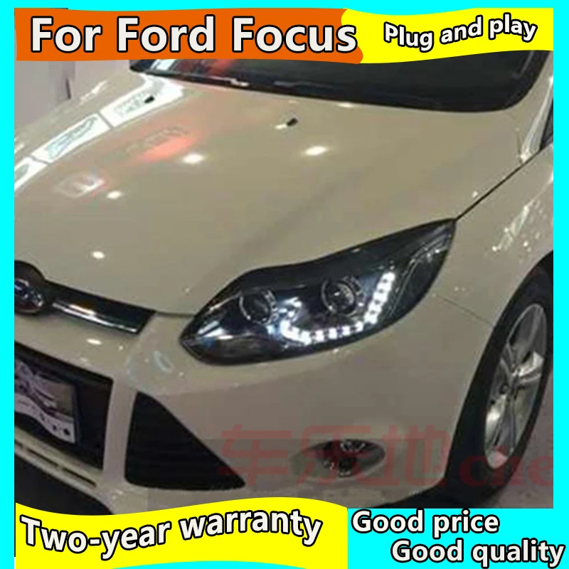 

Auto Headlight For Ford FOCUS 3 headlights For focus LED head lamp led DRL front light Bi-Xenon Double Lens xenon HID