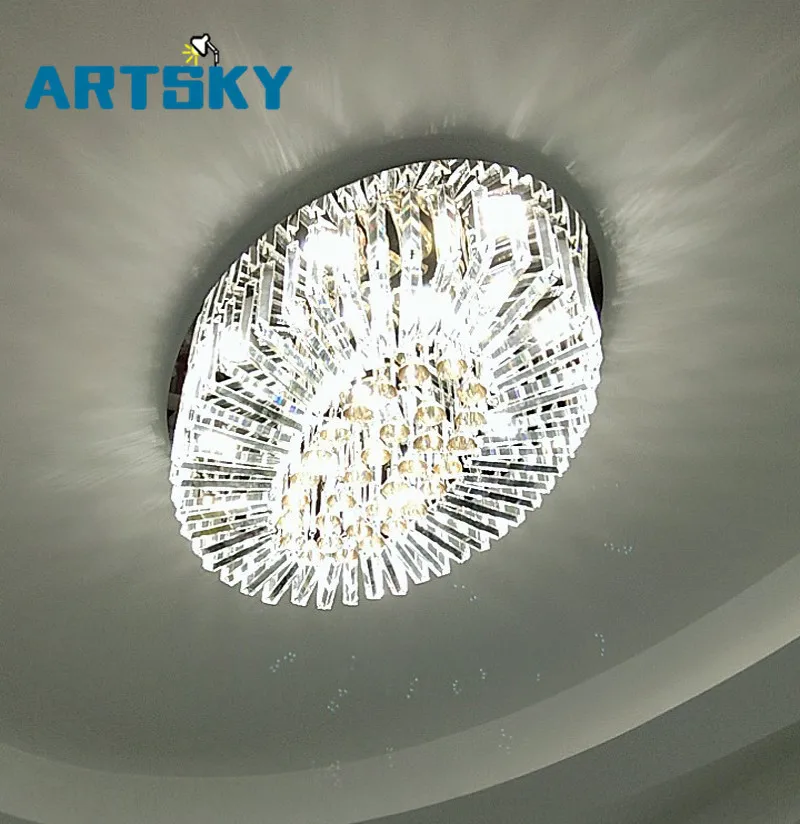 

Led Oval Chandelier Crystal Modern Style for Living Room Dining Room Lighting