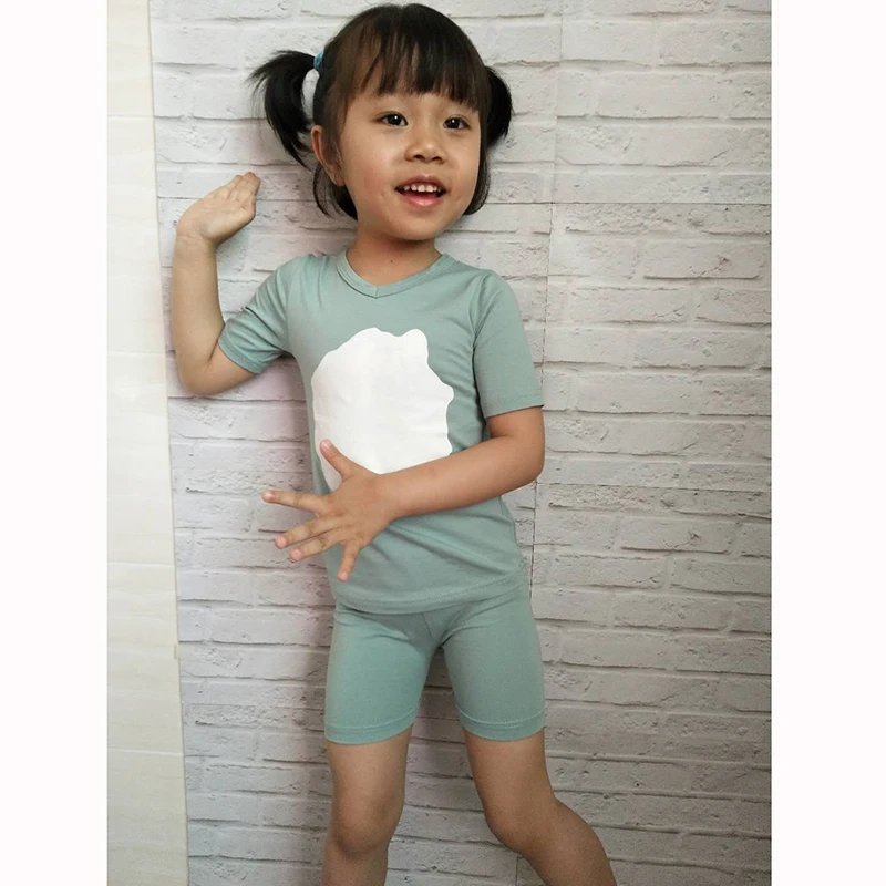 

HITOMAGIC Girls Clothing Sets Summer 2019 New Hot Sale Baby Kids Boys Clothes With Pants Shorts Cotton Soft Cute White Circle