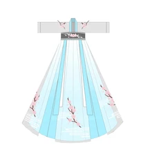 Девочки китайский традиционный костюм ханфу год, праздник весны наряд древний танец сцена представление суд принцесса феи платье