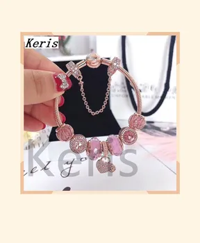 

High Quality Reproduction 1:1 100%926 Sterling Silver Glass Beads Dog Owl String Bracelet Free Of Charge