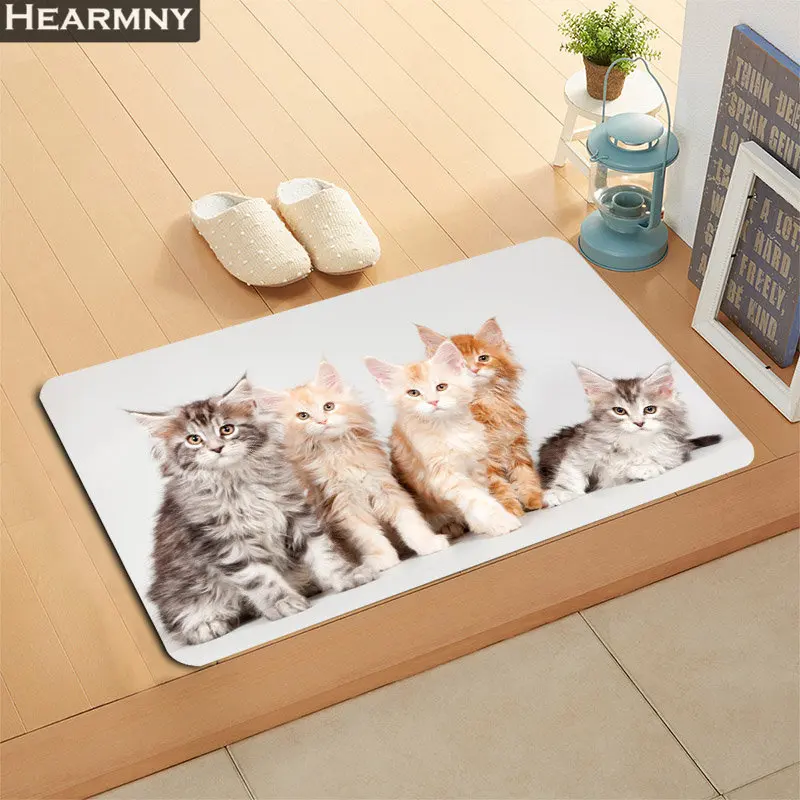 HEARMNY, Новое поступление, коврик для двери, Мэйн, кот, милый домашний коврик, машинное производство, противоскользящий ковер, для гостиной/прихожей, коврик для ванной, для детей, подарок