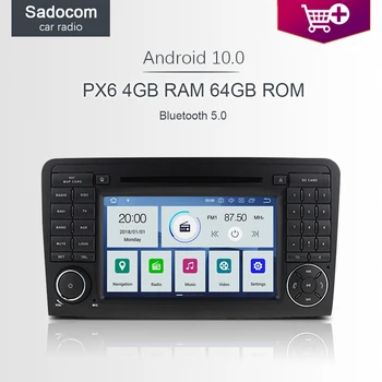 

7" DSP PX6 Android 10.0 6 Core 4GB RAM 64GB ROM autoradio Car DVD Player For Mercedes W164 ML300 ML350 ML450 ML500 ML550 X164