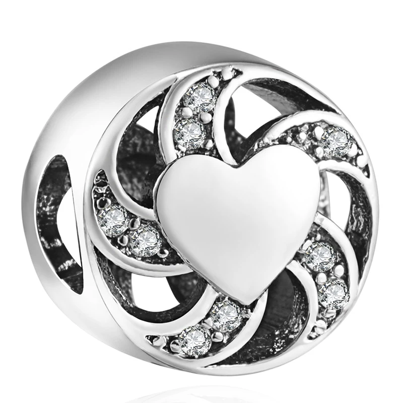 Diy бусины для изготовления ювелирных изделий подходящие амулеты Pandora браслет серебро 925 Европейский металлический W234-326