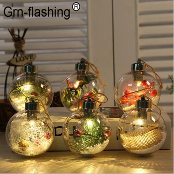

New Creative Christmas Tree Decorative LED Light Strings Platstic Ball Holiday Fairy Light RGB Color forHome Party Wedding Store