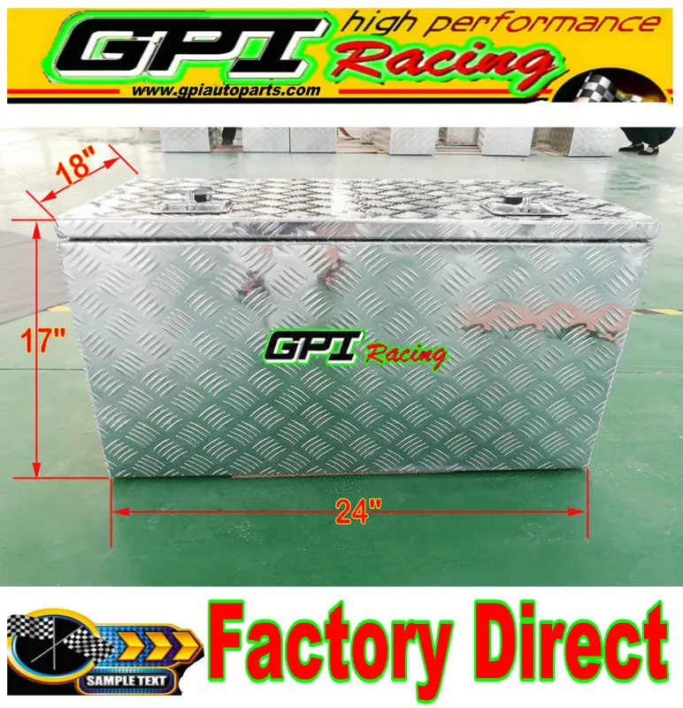 

GPI Aluminum Pickup Truck Bed Camper Tool Box Tote Storage UNDER TOOLBOX UNDERBED TRAILER