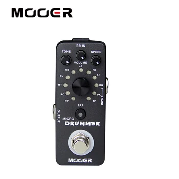 

MOOER MICRO DRUMMER Digital Audio Drum Machine Guitar Effect Pedal Built-in Tap Tempo 121 drumbeats True Bypass Full Metal Shell
