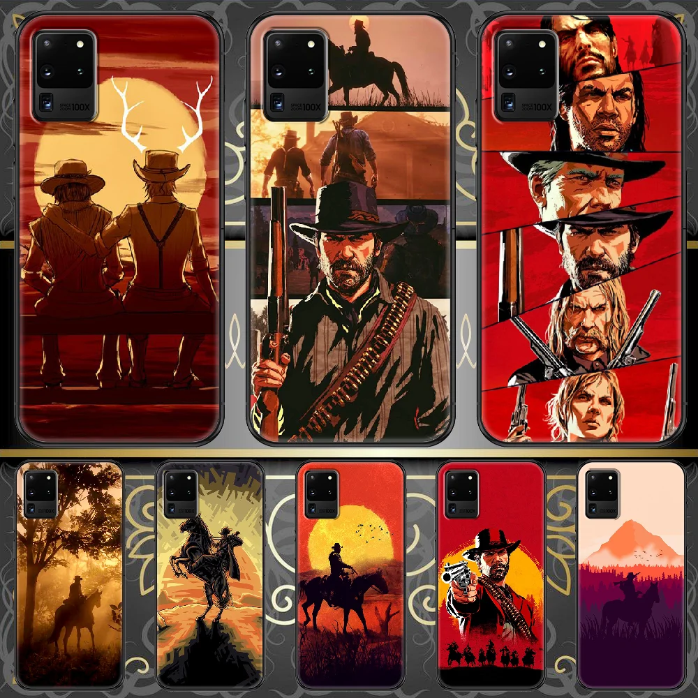 Чехол для телефона Art RDR2 Red Game Deads Samsung Galaxy Note 4 8 9 10 20 S8 S9 S10 S10E S20 Plus UITRA Ultra black 3D prime soft |