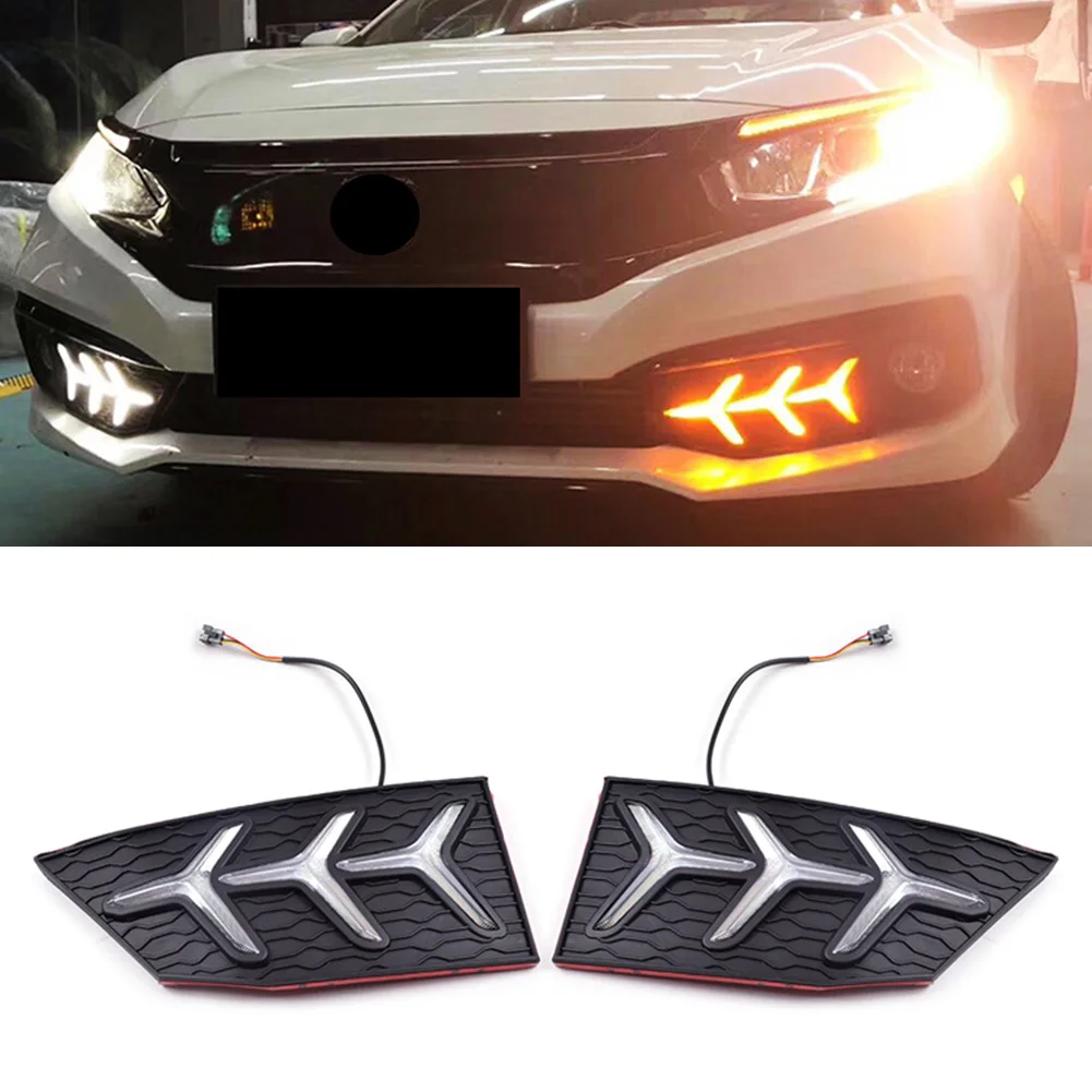 

Автомобильные дневные ходовые огни, 3 цвета, для Honda Civic 2019-2020