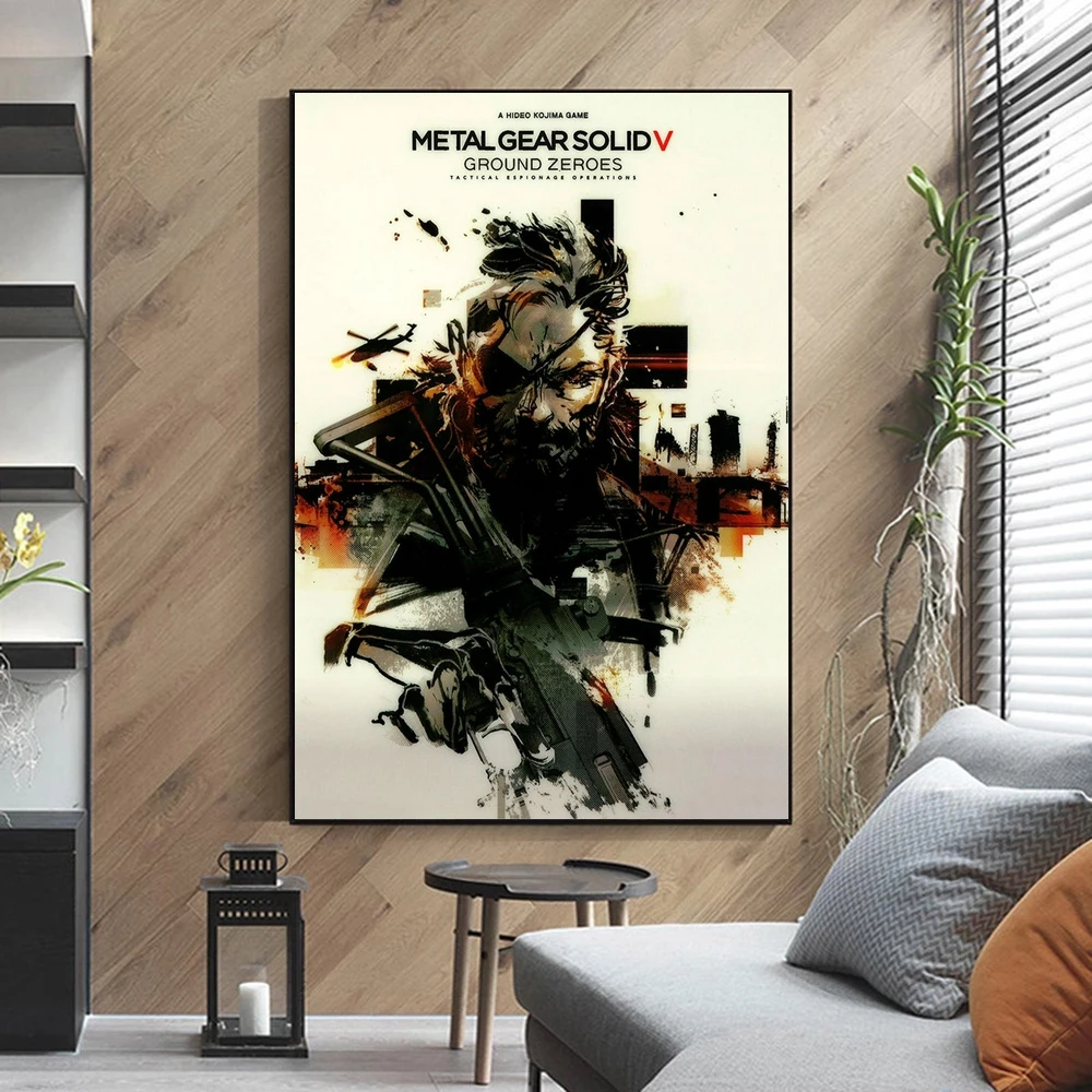 Metal Gear Solid V Ground Zeros Videogioco Canvas Poster Home Wall Painting Decoration (Senza Cornice)