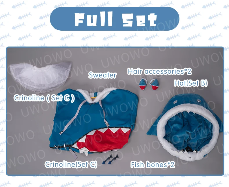 WOWO U Uwowo Hololive Cosplay Costume Shark Hat Suit Anime Costumes Girl Women Cute Blue Body -Zentai shop online H7637de034dbc4f7b92f49907176c8384k.jpg
