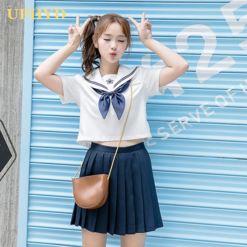 Uphild Sakura/Школьная форма с вышивкой для девочек S XXL японский JK комплекты одежды
