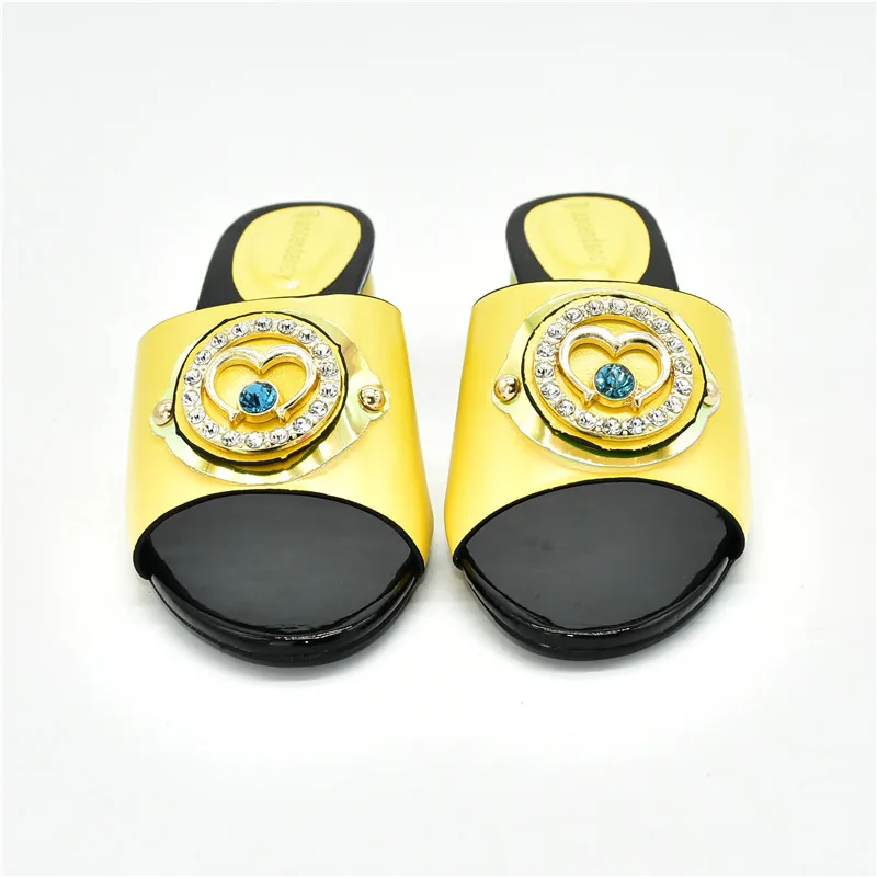 

2020 Latest Wedding African Shoes Without Bag Matching Set Italian Shoes Nigerian Summer Sandals Shoes High Heels Slippers