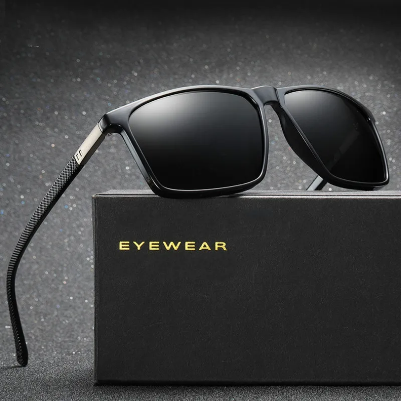 

Brand Men Women Classic Retro Polarized Sunglasses Design Square Frame 100% UV Protection Driving Eyewear Travel Sun Glasses