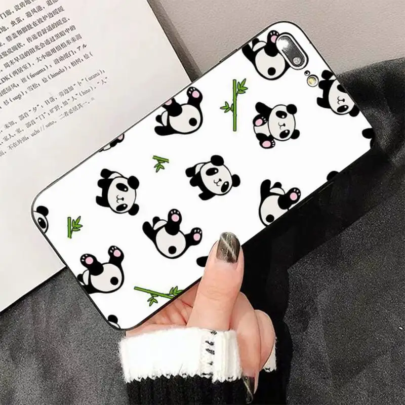 TOPLBPCS милый чехол для телефона с изображением панды iPhone 8 7 6 6S Plus X 5S SE 2020 XR 11 12 pro XS