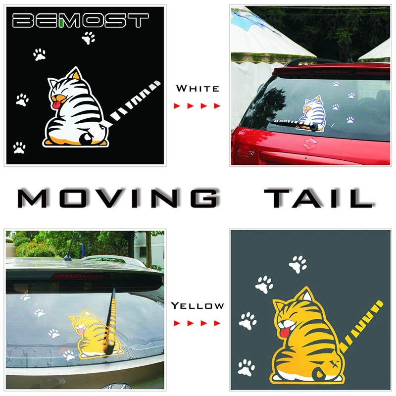 Bemost Авто Интимные аксессуары мультфильм животных забавный кот движущиеся хвост