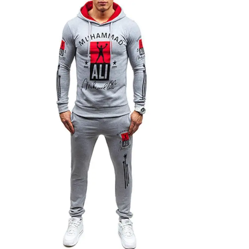 2020 Fashion Muhammad Ali Men Tracksuits Sportswear Men's Leisure Hoddies Pullover Outwear Tracksuit Sets Men Sweatshirt S-XXL