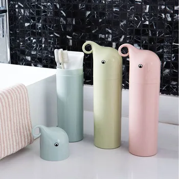 

Empty Elephant Toothbrush Holder Portable Toothbrush Storage Box 1 PC Multifunction Travel Hiking Camping Kit Accessories
