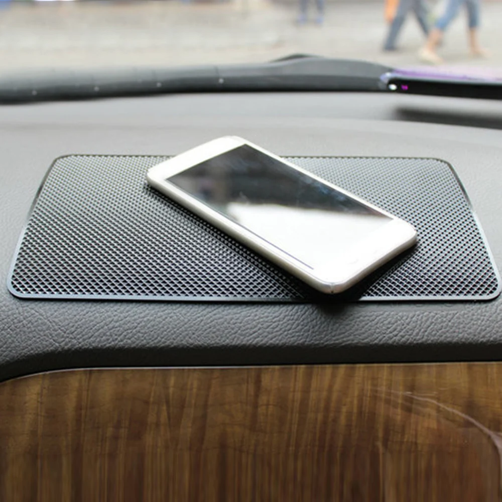 19*12 cm Car Dashboard Sticky Anti-Slip PVC Mat Silicone Anti-Slip Storage Mat Pads Non-Slip Sticky Pad For Phone Key Holder