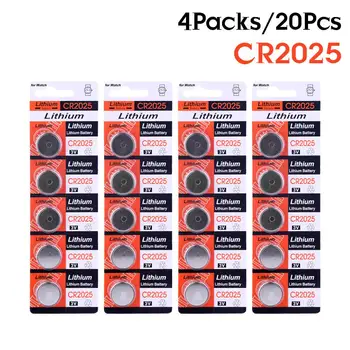 

20pcs / pack CR2025 3V Disposable Lithium Cell Coin Battery DL2025 BR2025 For Watch Remote Control Calculator Button Battery