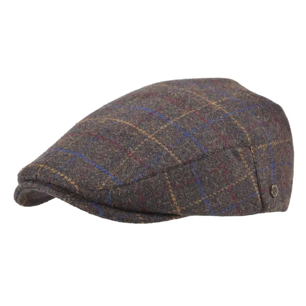 

VOBOOM Newsboy Cap Men Wool Blend Fall Winter Driver Hat Warm Ivy Flat Caps Soft Casquette 185