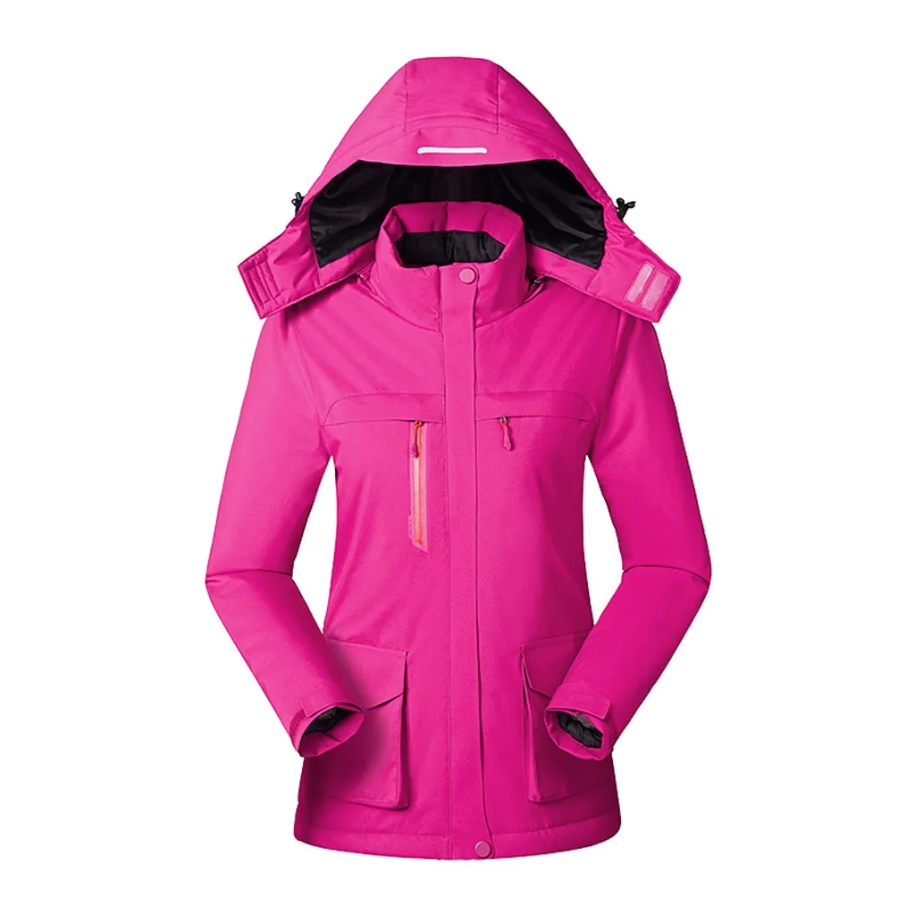New Winter Warm USB Infrared Heating Winter Jacket Women Smart Thermostat Pure Color Pockets Hooded Heated Parkas Warm Jacket