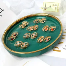 Timlee E259 новые милые Ретро полые горный хрусталь глаз металлические шпильки серьги, индивидуальные аксессуары оптом