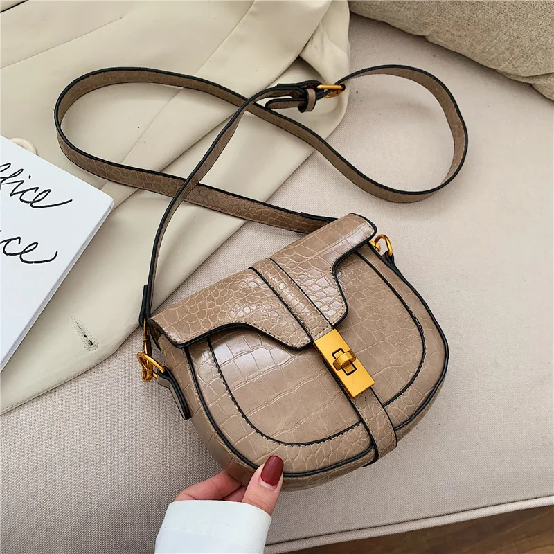 

HOT European Fashion Simple Crossbody Bags Women's Designer Handbag New FemaleTote bag Alligator Pattern Shoulder Messenger Bag