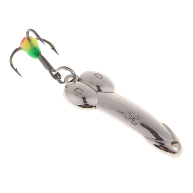 Fishing Lures Spinners Spoon Pike Wobble Bait w/ Treble Hook 5g