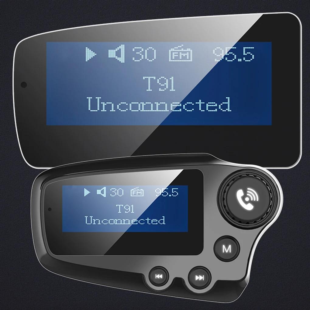 Bluetooth автомобильный комплект громкой связи FM передатчики AUX аудио приемник Автомобильный mp3 плеер телефон USB быстрое зарядное устройство ЖК-дисплей