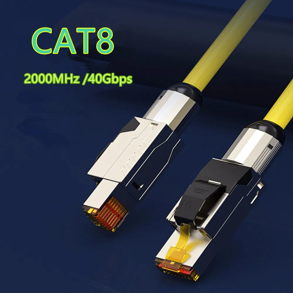 Сетевой кабель RJ45 Cat8 40 Гбит/с 2000 МГц коннектор Ethernet для обжима типа кабели из