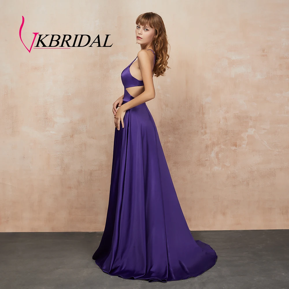 VKbridal Сексуальные вечерние праздничные платья с высоким разрезом для выпускного