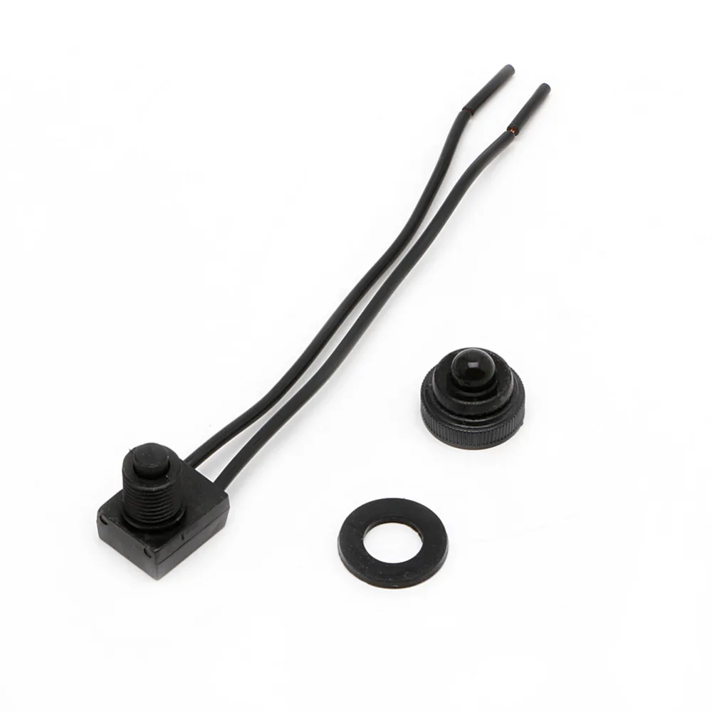 

12V Waterproof Push-Button On-Off Switch With 4" Leads Motorcycle Car Boat
